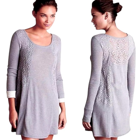 🌺SOLD ON BAY🌺 128 Anthropologie Vintage Chemise Small 2 Nightie Lacy Thermal - Picture 8 of 12